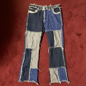 Vintage Flare Patchwork XL Jeans